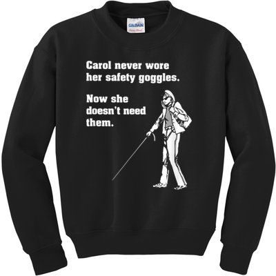 Carol Safety Goggles Funny Science Chemistry Kids Sweatshirt