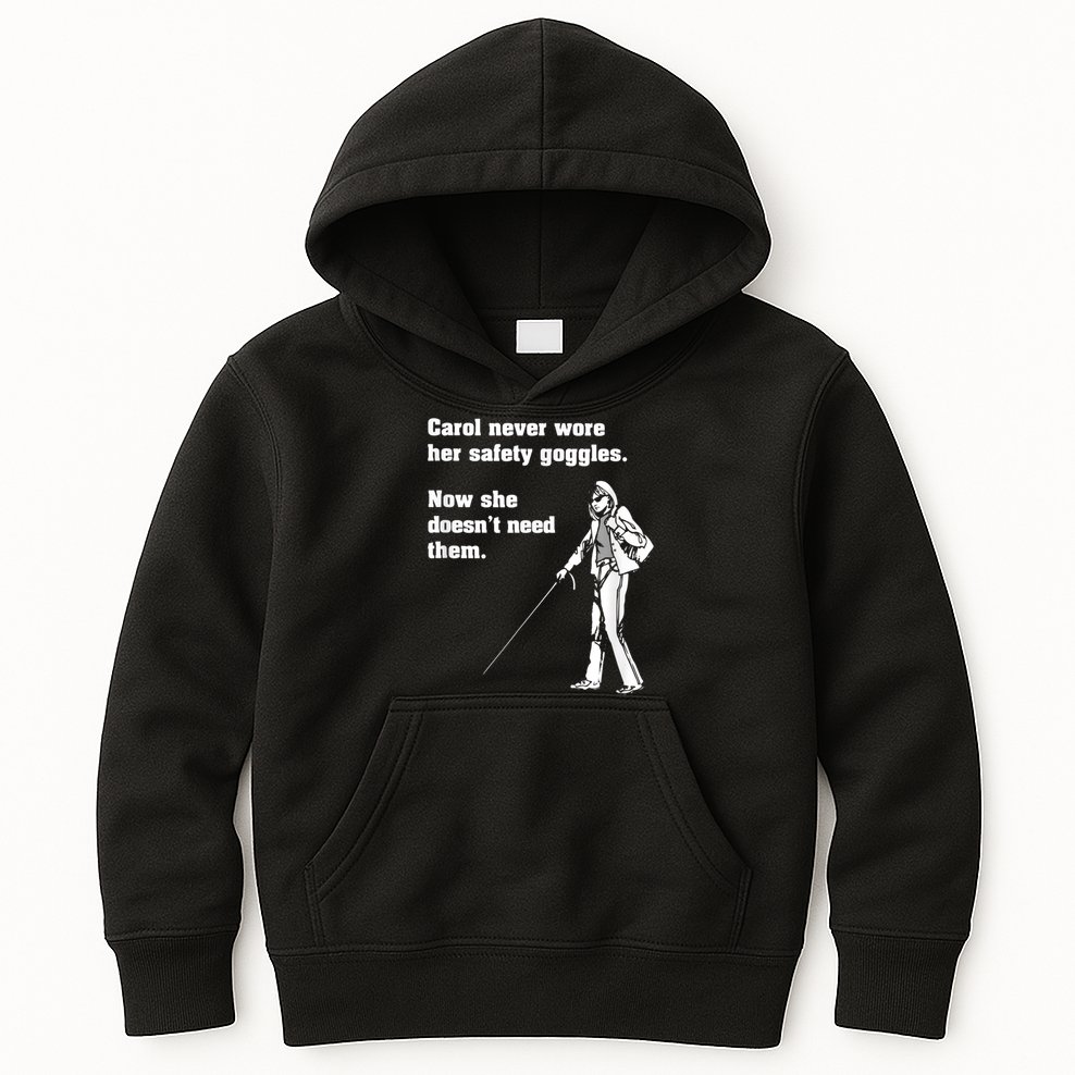 Carol Safety Goggles Funny Science Chemistry Kids Hoodie