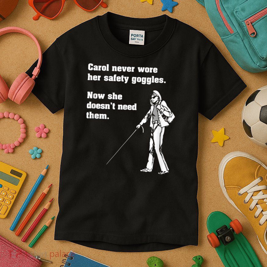Carol Safety Goggles Funny Science Chemistry Kids T-Shirt