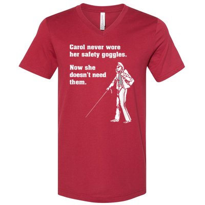 Carol Safety Goggles Funny Science Chemistry V-Neck T-Shirt