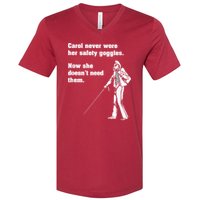 Carol Safety Goggles Funny Science Chemistry V-Neck T-Shirt