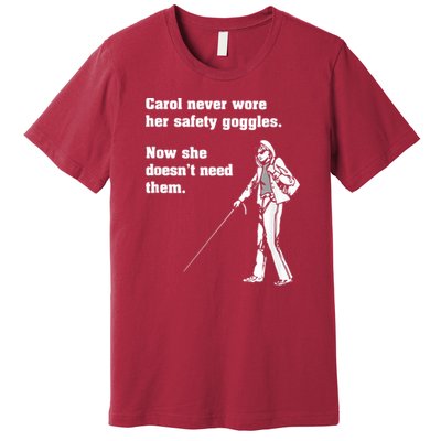 Carol Safety Goggles Funny Science Chemistry Premium T-Shirt