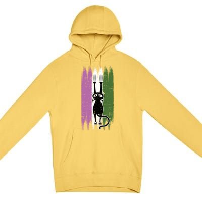 Cat Scratching Genderqueer Pride Kitten Kitty Lgbtq Ally Cool Gift Premium Pullover Hoodie