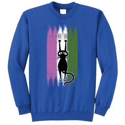 Cat Scratching Genderqueer Pride Kitten Kitty Lgbtq Ally Cool Gift Sweatshirt