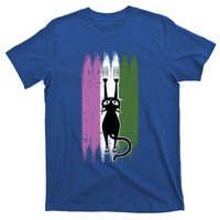 Cat Scratching Genderqueer Pride Kitten Kitty Lgbtq Ally Cool Gift T-Shirt