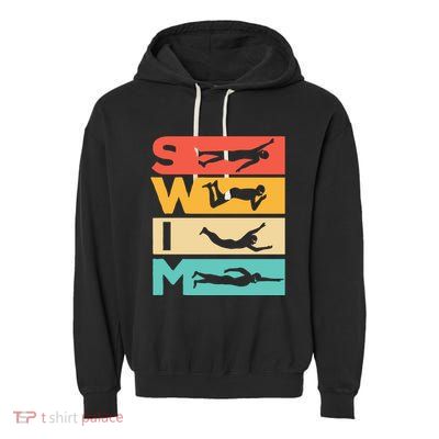 Cute Swimming Gift For Swimmers Garment-Dyed Fleece Hoodie