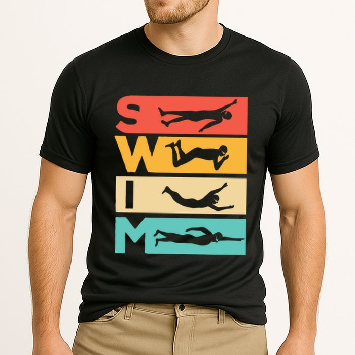 Cute Swimming Gift For Swimmers Cooling Performance Crew T-Shirt
