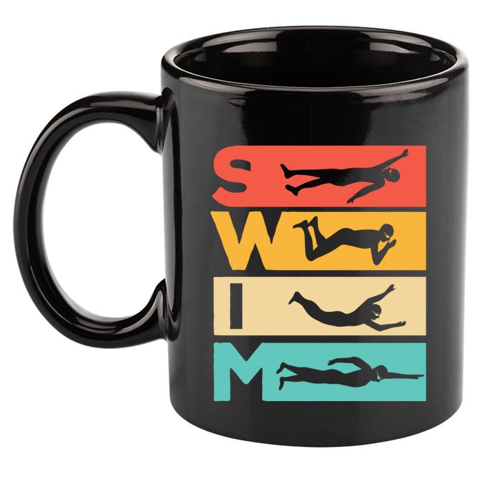 Cute Swimming Gift For Swimmers 11oz C Handle Ceramic Mug