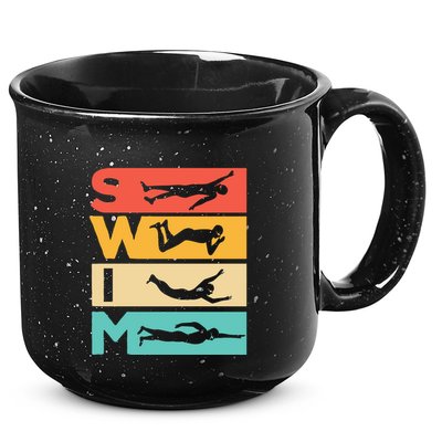 Cute Swimming Gift For Swimmers 15oz Campfire Ceramic Mug