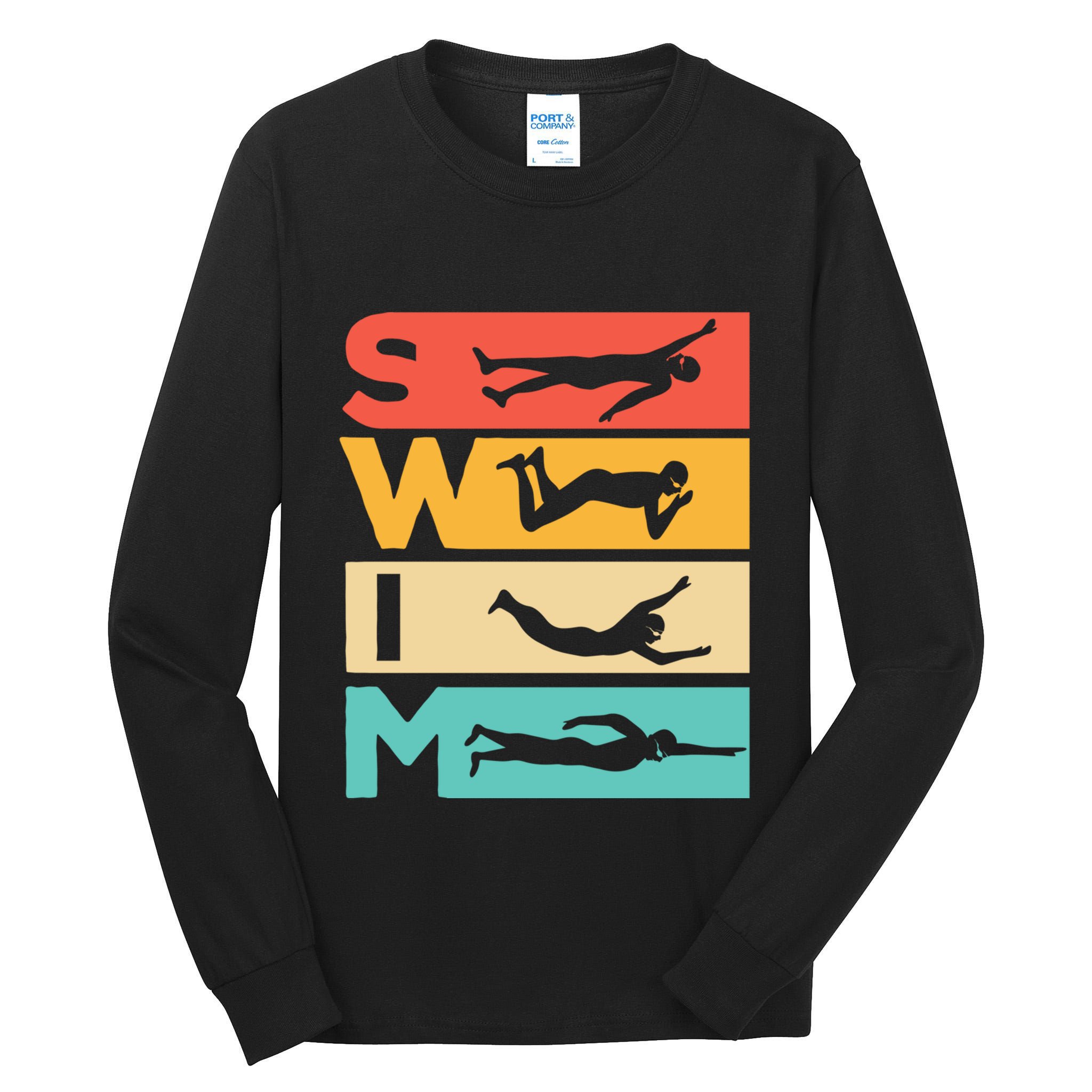 Cute Swimming Gift For Swimmers Tall Long Sleeve T-Shirt