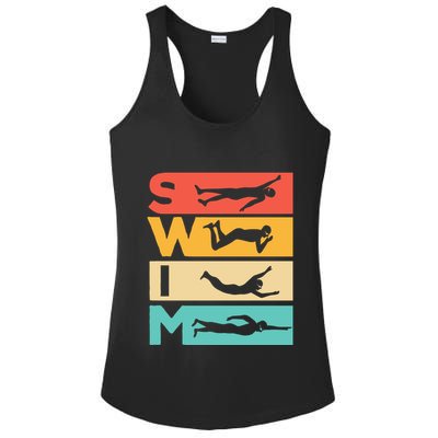 Cute Swimming Gift For Swimmers Ladies PosiCharge Competitor Racerback Tank
