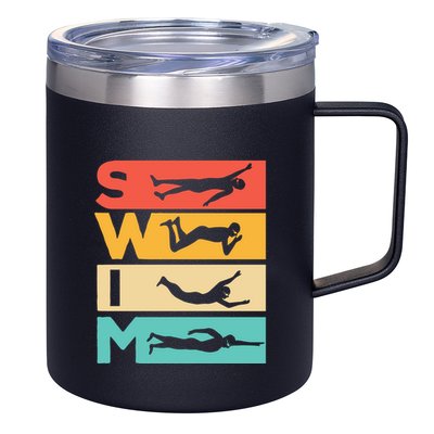 Cute Swimming Gift For Swimmers 12oz Stainless Steel Coffee Mug