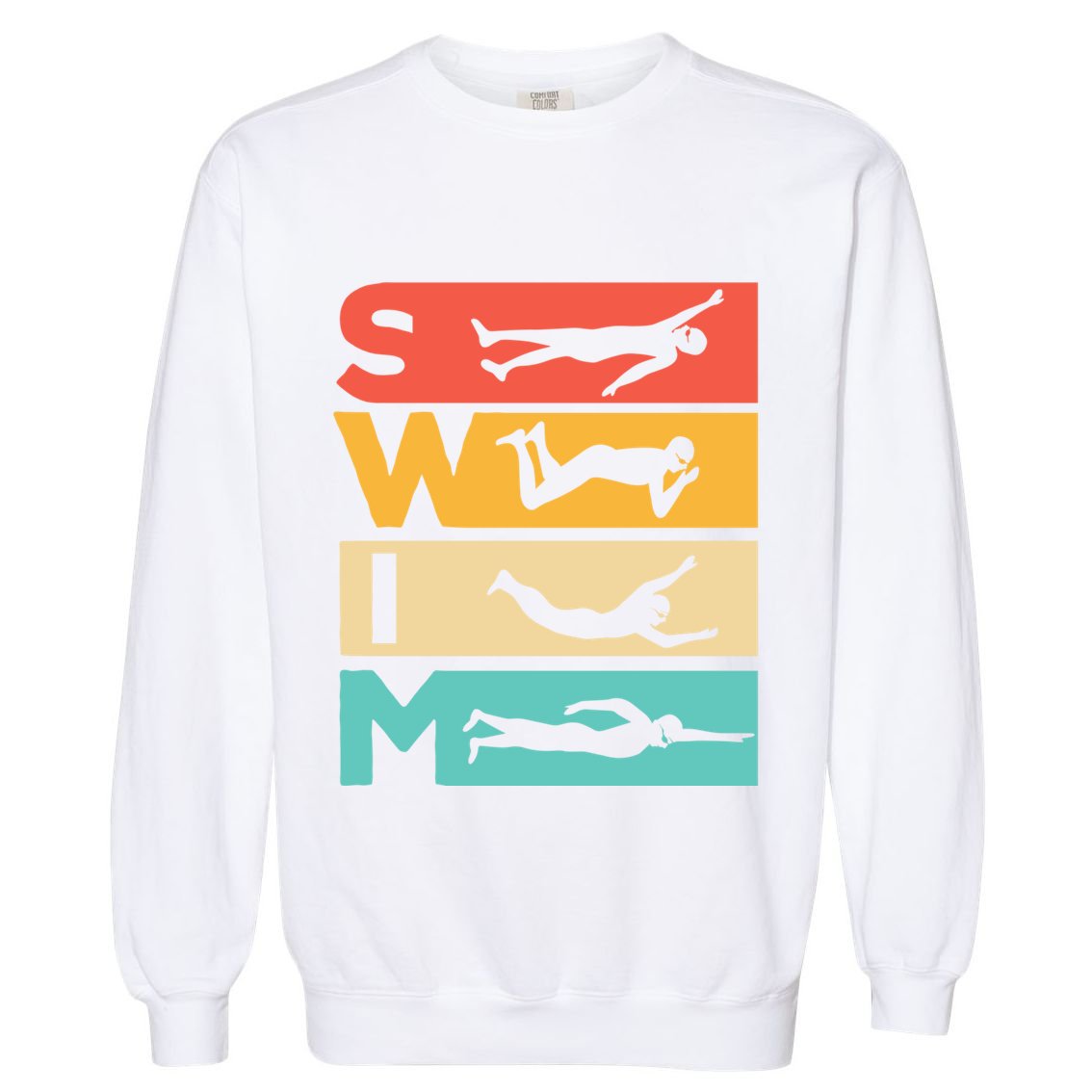 Cute Swimming Gift For Swimmers Garment-Dyed Sweatshirt