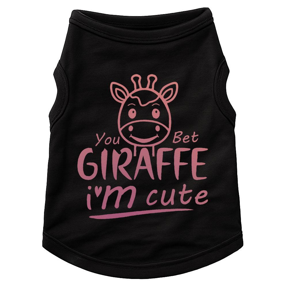 Cute Sarcastic Giraffe Animal Lover You Bet Giraffe Doggie Tank