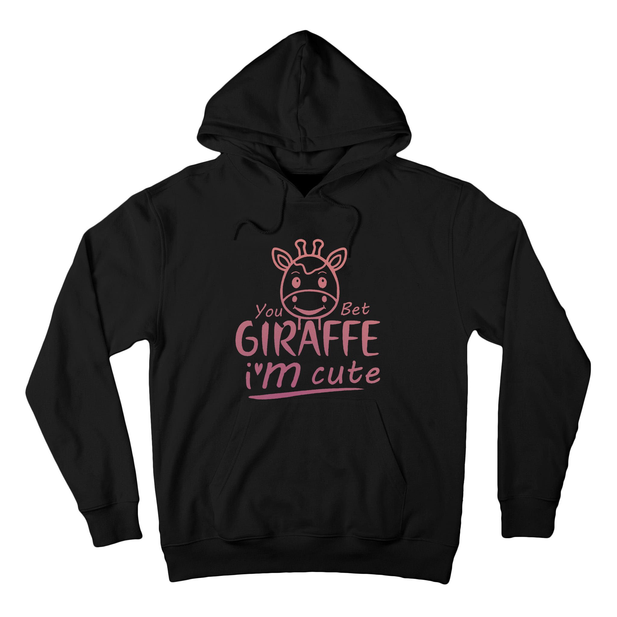 Cute Sarcastic Giraffe Animal Lover You Bet Giraffe Tall Hoodie