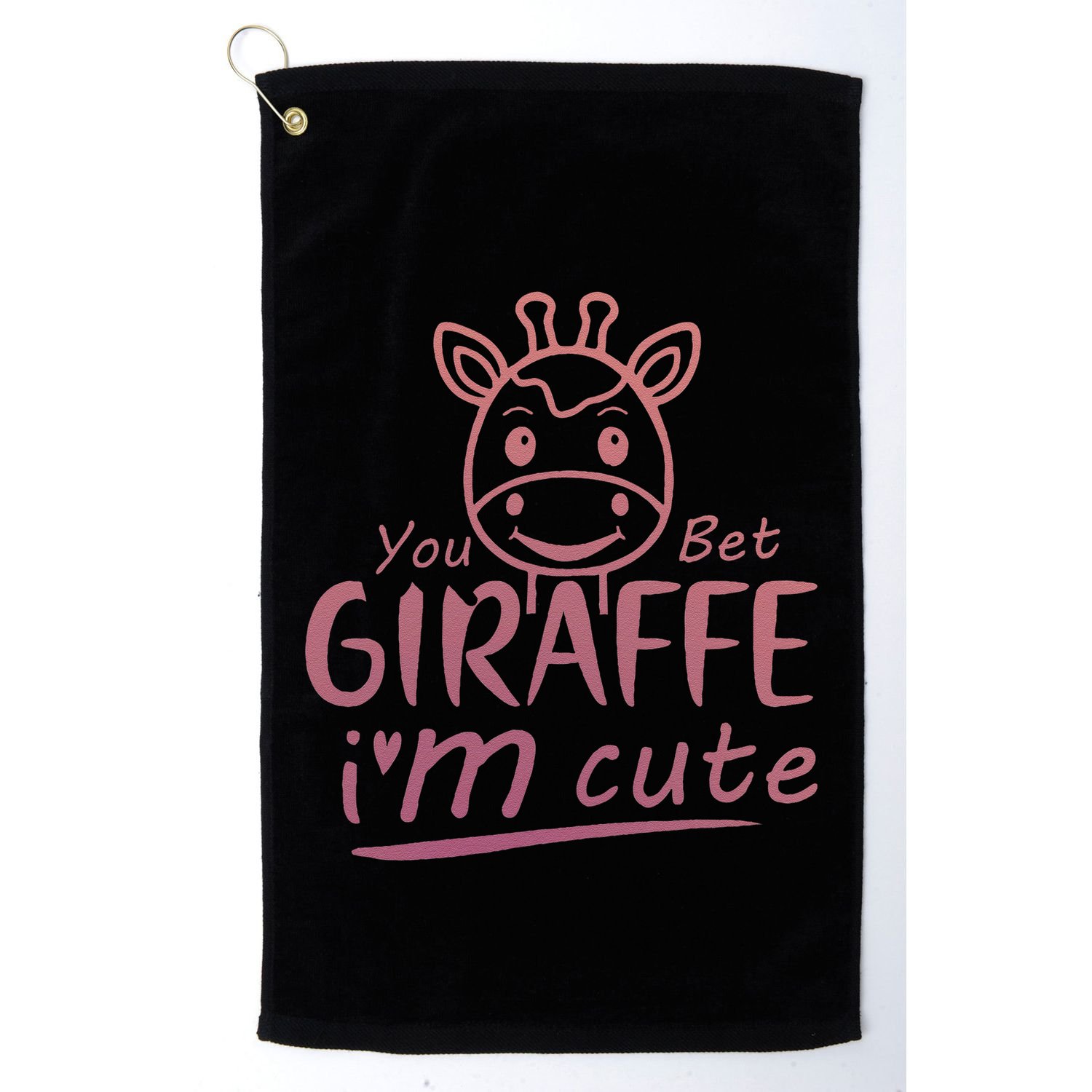 Cute Sarcastic Giraffe Animal Lover You Bet Giraffe Golf Towel