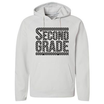 Checkered Second Grade Performance Fleece Hoodie