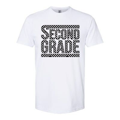 Checkered Second Grade Softstyle CVC T-Shirt