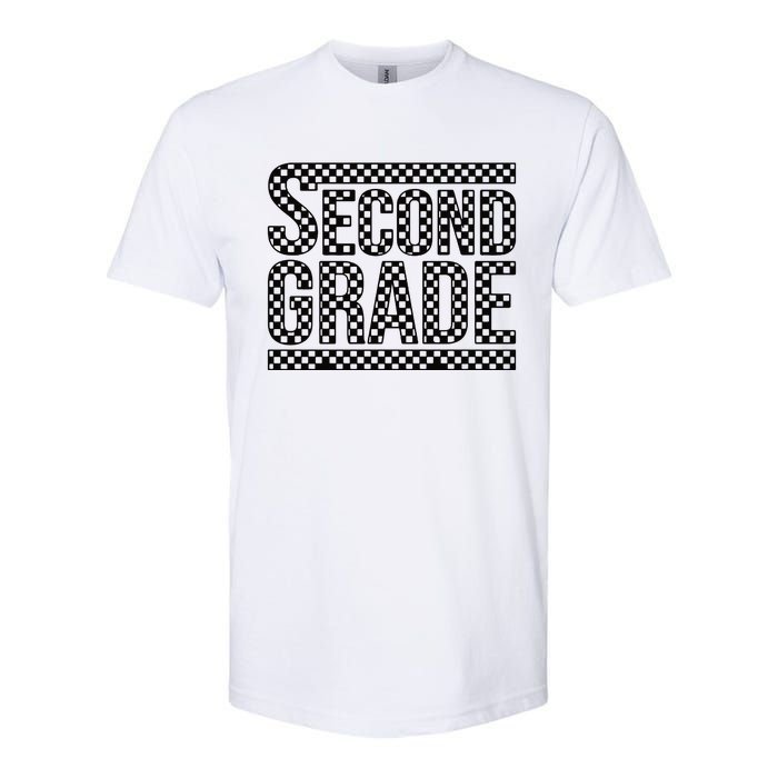 Checkered Second Grade Softstyle CVC T-Shirt