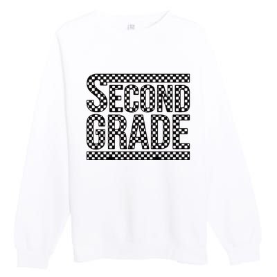 Checkered Second Grade Premium Crewneck Sweatshirt