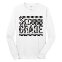 Checkered Second Grade Tall Long Sleeve T-Shirt