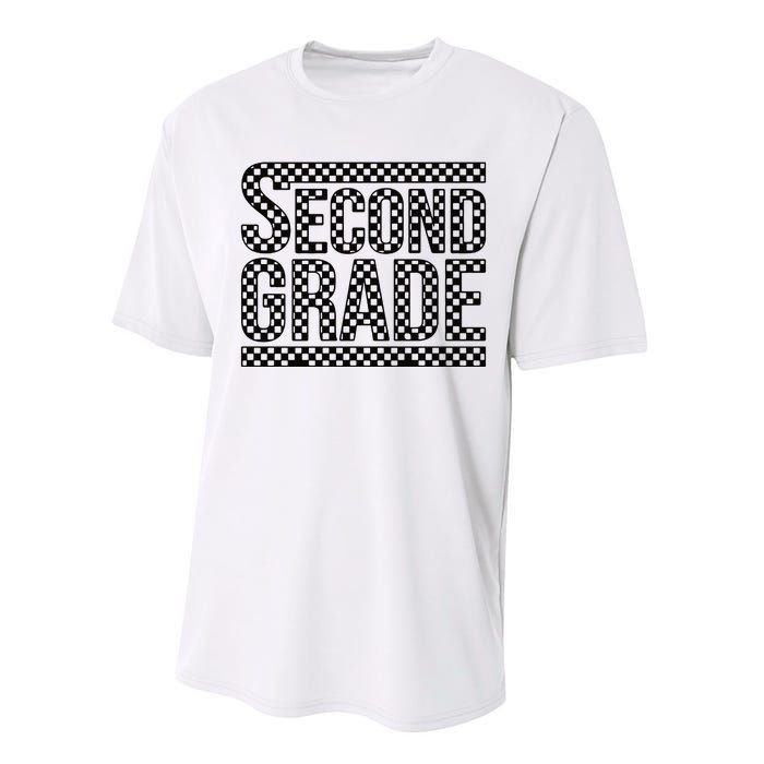 Checkered Second Grade Performance Sprint T-Shirt