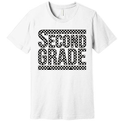 Checkered Second Grade Premium T-Shirt