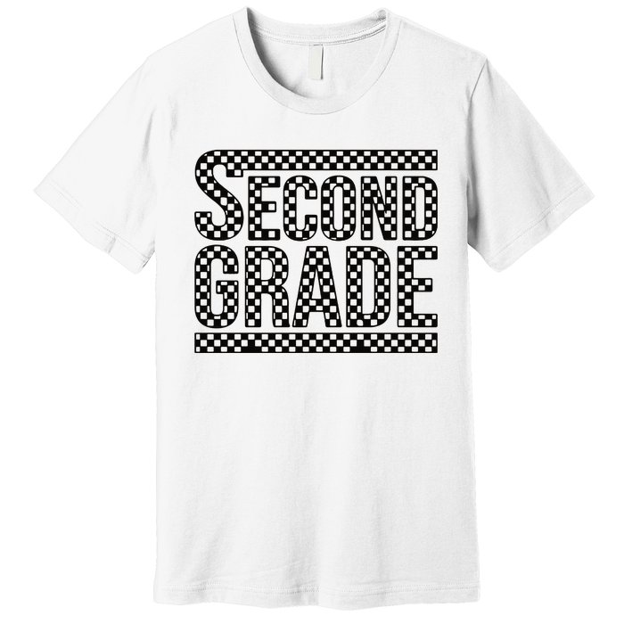 Checkered Second Grade Premium T-Shirt