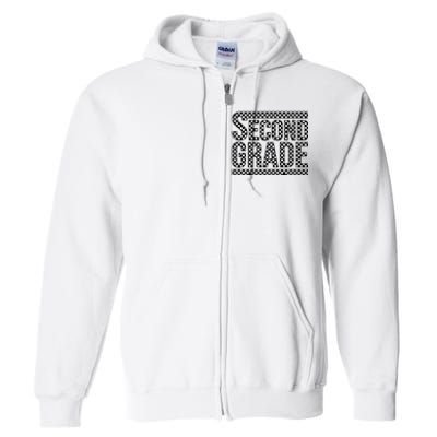 Checkered Second Grade Full Zip Hoodie