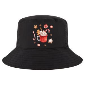 Christmas Season Gingerbread Hot Coco Cool Comfort Performance Bucket Hat