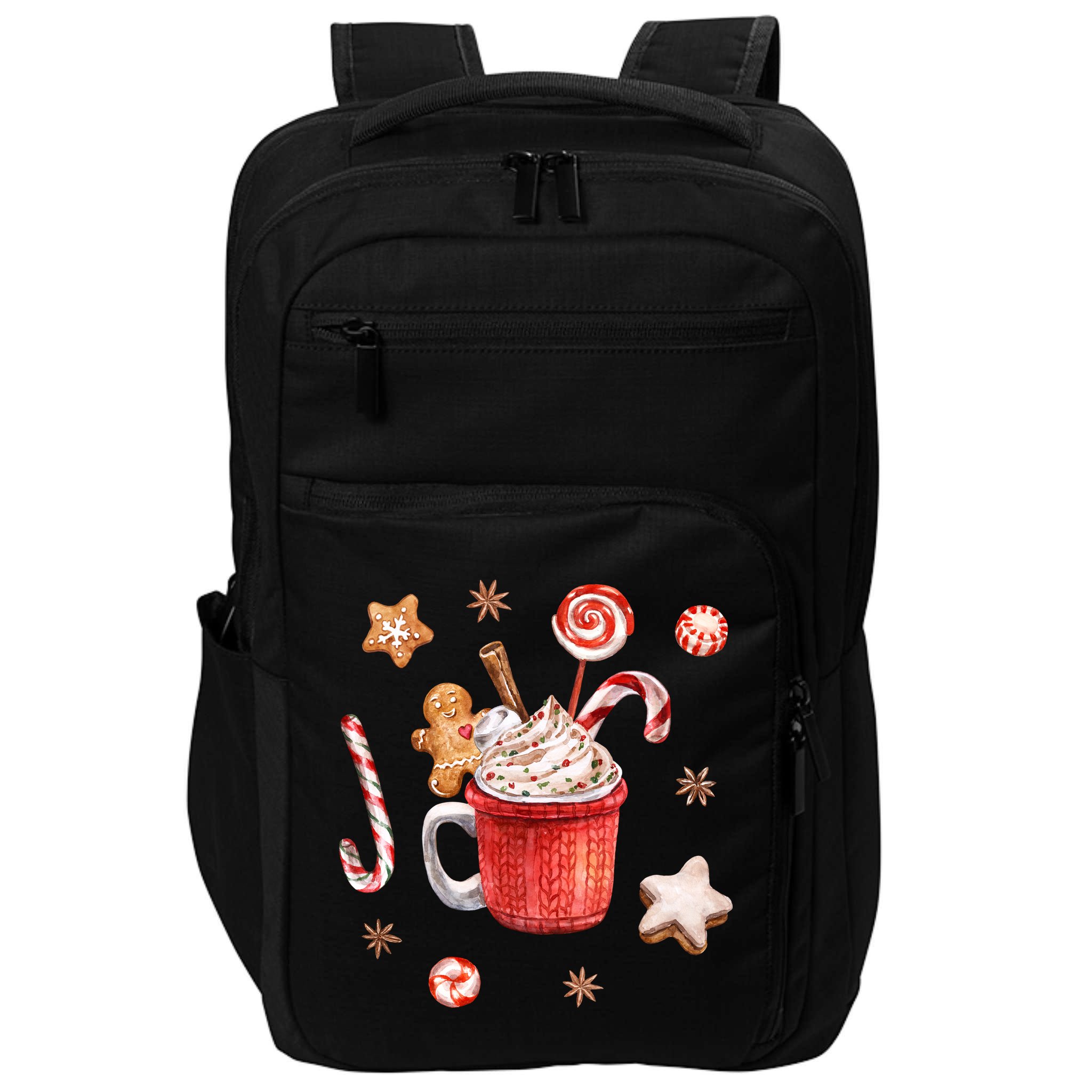 Christmas Season Gingerbread Hot Coco Impact Tech Backpack