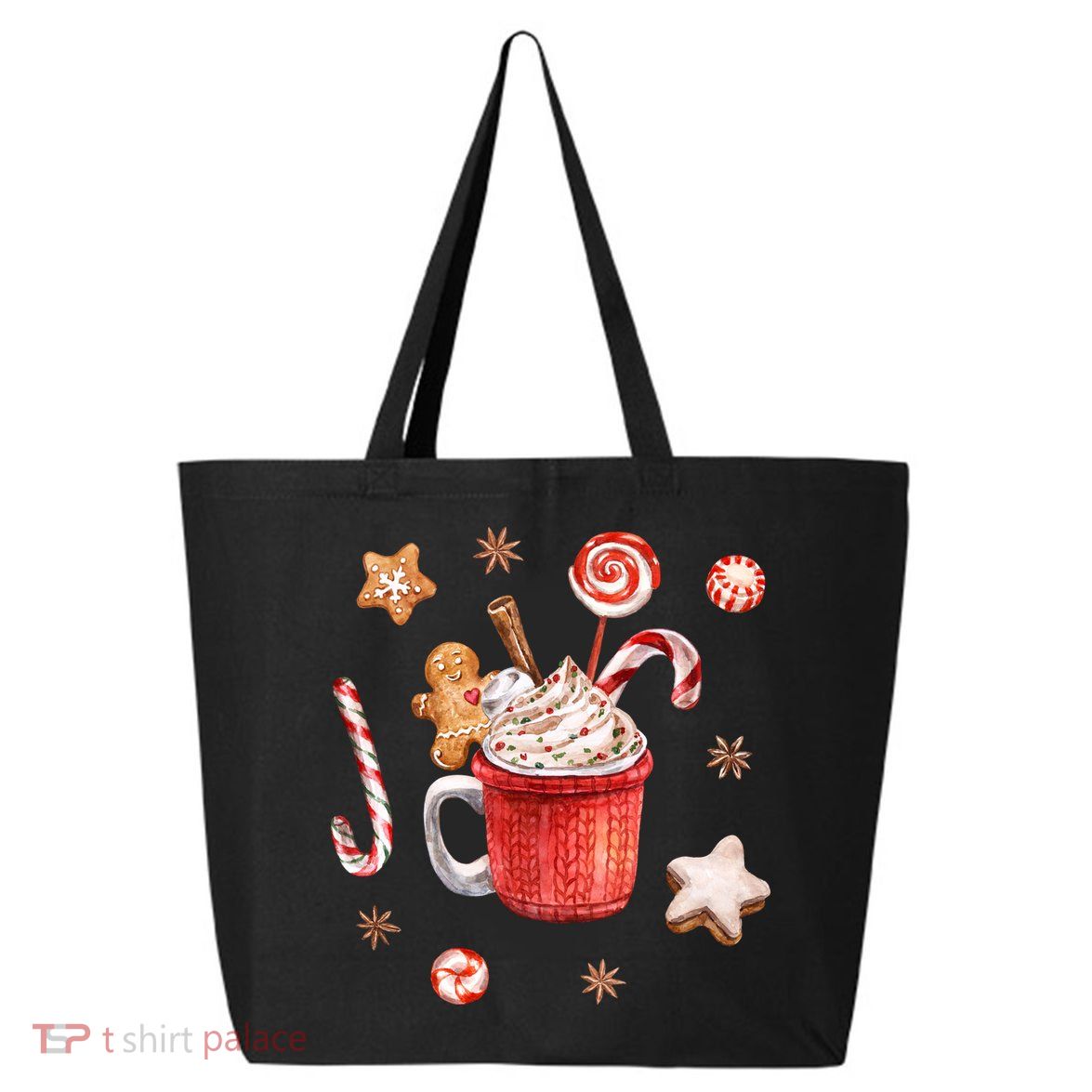 Christmas Season Gingerbread Hot Coco 25L Jumbo Tote