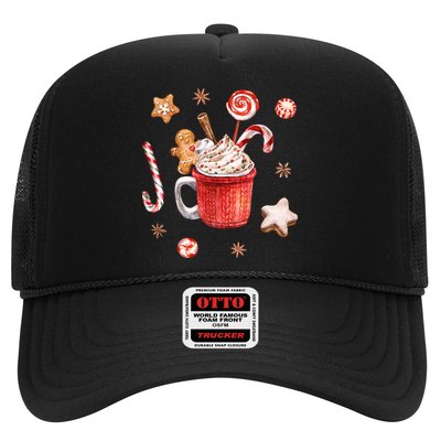Christmas Season Gingerbread Hot Coco Trucker Hat