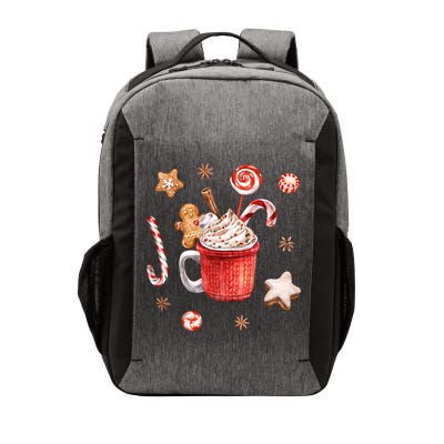 Christmas Season Gingerbread Hot Coco Vector Backpack