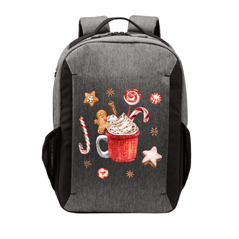 Christmas Season Gingerbread Hot Coco Vector Backpack