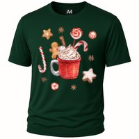 Christmas Season Gingerbread Hot Coco Cooling Performance Crew T-Shirt