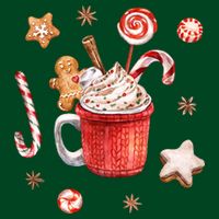 Christmas Season Gingerbread Hot Coco Cooling Performance Crew T-Shirt