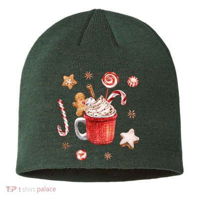 Christmas Season Gingerbread Hot Coco Sustainable Beanie