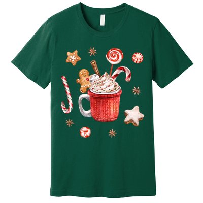 Christmas Season Gingerbread Hot Coco Premium T-Shirt