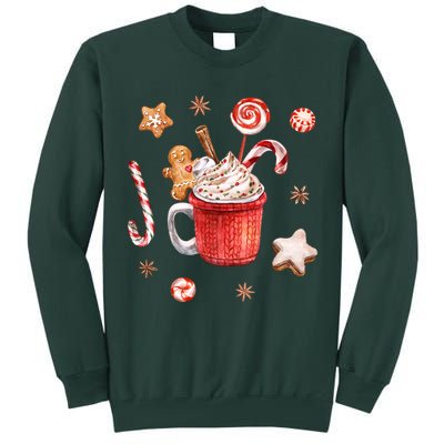 Christmas Season Gingerbread Hot Coco Tall Sweatshirt