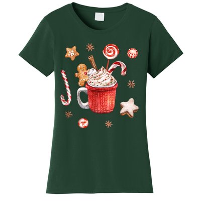 Christmas Season Gingerbread Hot Coco Women's T-Shirt