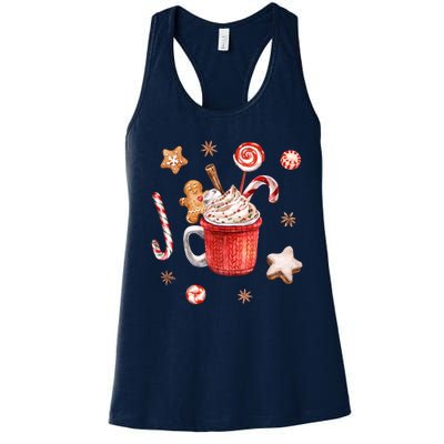 Christmas Season Gingerbread Hot Coco Women's Racerback Tank