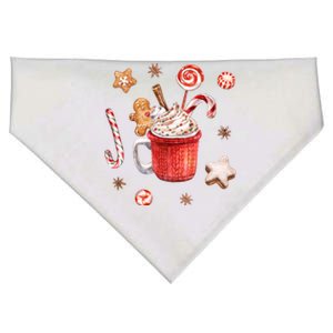 Christmas Season Gingerbread Hot Coco USA-Made Doggie Bandana