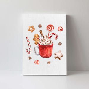 Christmas Season Gingerbread Hot Coco Canvas