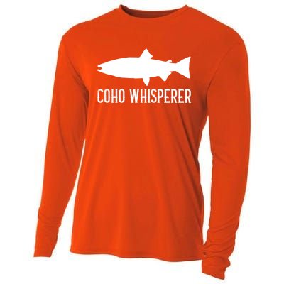 Coho Salmon Gift Fun Fishing Gift Laskan Fisher Cooling Performance Long Sleeve Crew