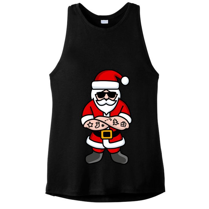 Cool Santa Gangster Ladies PosiCharge Tri-Blend Wicking Tank