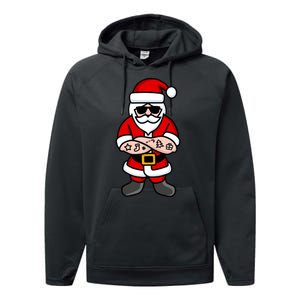 Cool Santa Gangster Performance Fleece Hoodie