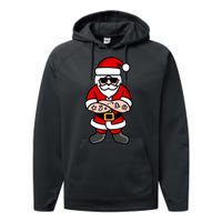 Cool Santa Gangster Performance Fleece Hoodie