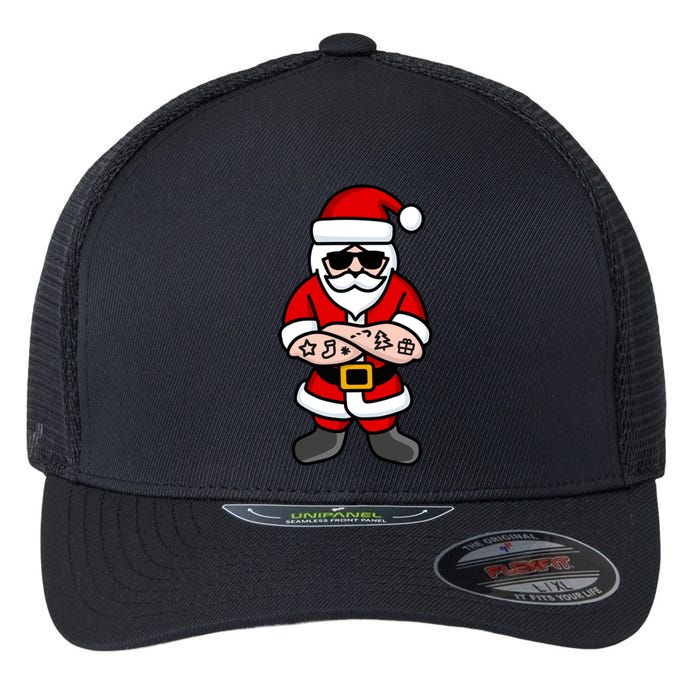 Cool Santa Gangster Flexfit Unipanel Trucker Cap