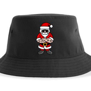 Cool Santa Gangster Sustainable Bucket Hat